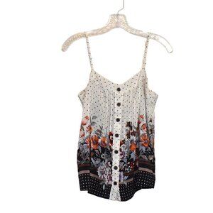 Anthropologie Maeve Capitola Silk Cami Floral Print Tank Top Size 6